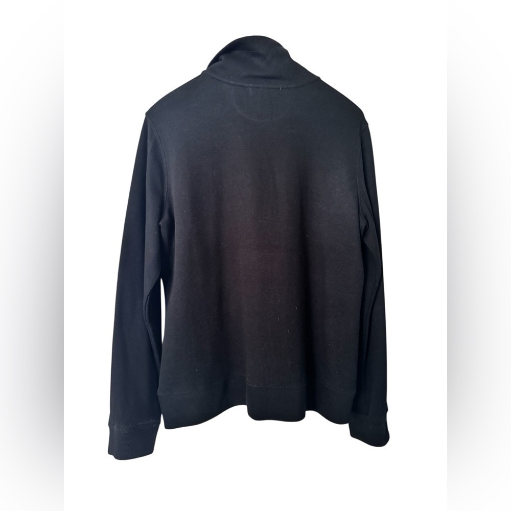 Lauren Ralph Lauren Large Black Knit Crest Logo Quarter Zip Sweater High Neck - Picture 4 of 16